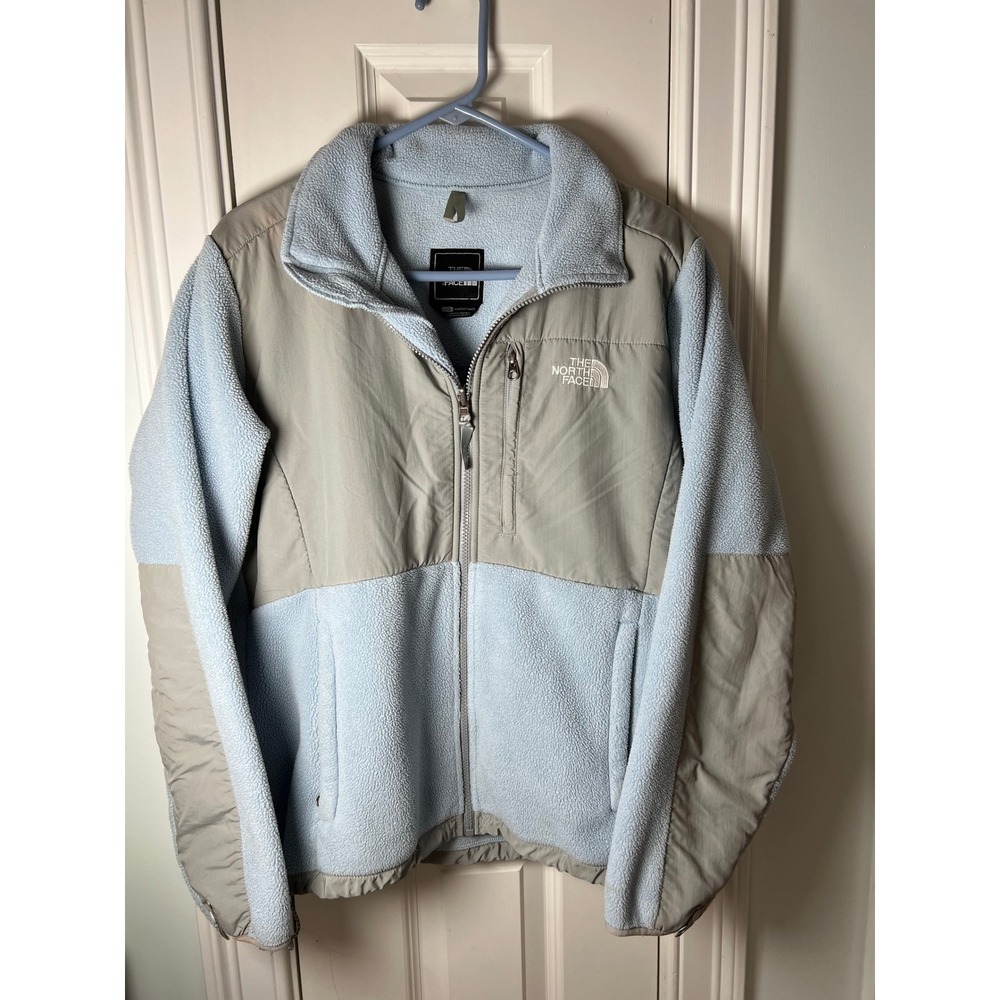 The North Face Denali Polartec Fleece Jacket Light Blue Grey AC6W Womens Large